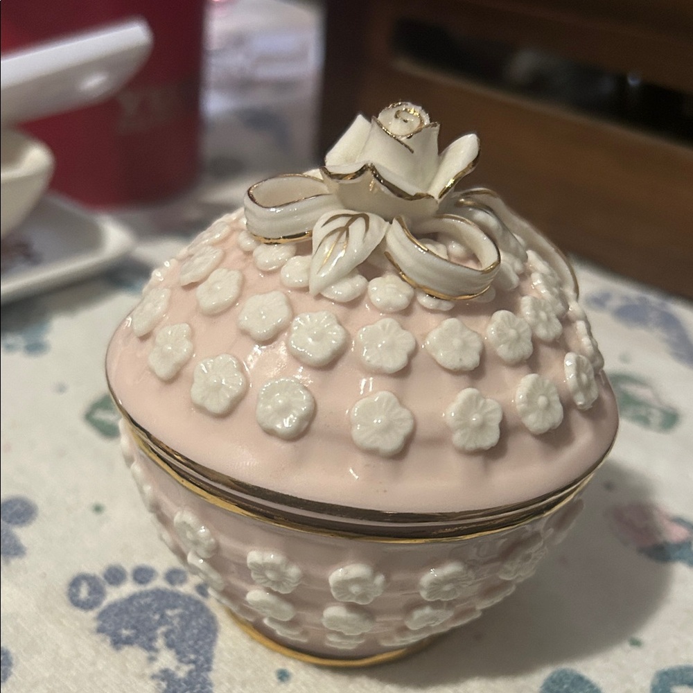 Elegant Pink Floral Decorative Box - Picture 3 of 3